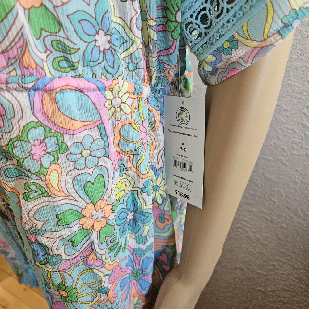 Floral Ruffle Three-Piece Swim Set - Multicolor - Picture 13 of 14